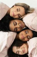 Group of different ethnicity women. Multicultural diversity and friendship. photo