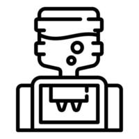 Modern water cooler icon, outline style vector