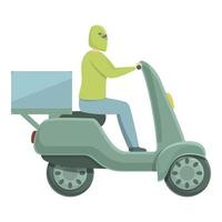 Food service icon cartoon vector. Scooter delivery vector