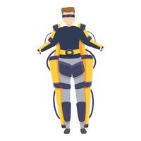 Required exoskeleton icon, cartoon style vector