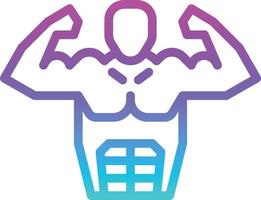 six pack muscle diet nutrition fitness - gradient icon vector