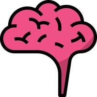 brain organ creative idea - filled outline icon vector