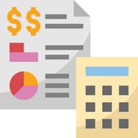 statement financial statistic analytic banking - flat icon vector