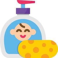 soap sponge bath baby accessories - flat icon vector