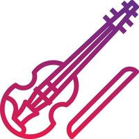 violin music musical instrument - gradient icon vector