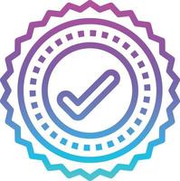 approval stamp document badge banking - gradient icon vector