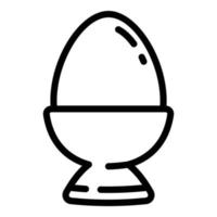 Breakfast boiled egg icon, outline style vector