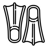 Diving fins icon, outline style vector