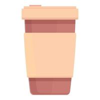 Coffee cup icon cartoon vector. Sleep bed vector