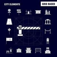 elementos de la ciudad conjunto de iconos de glifo sólido para infografías kit uxui móvil y diseño de impresión incluyen sonido de altavoz mudo altavoz de silencio medios de sonido eps 10 vector