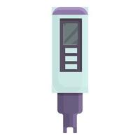 Ph meter level icon, cartoon style vector