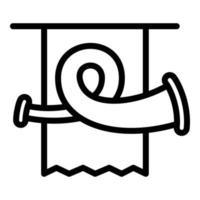 Post trumpet icon, outline style vector