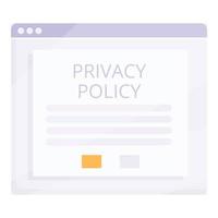 Web secure icon cartoon vector. Data privacy vector