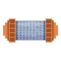 Cipher roll icon, cartoon style vector