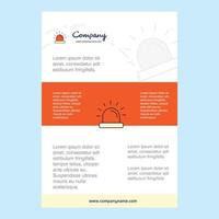 Template layout for Siren comany profile annual report presentations leaflet Brochure Vector Background