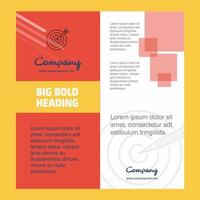 Dart Company Brochure Title Page Design Company profile annual report presentations leaflet Vector Background