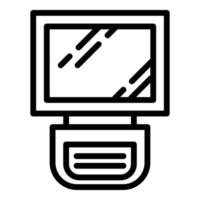 Camera flashlight icon, outline style vector