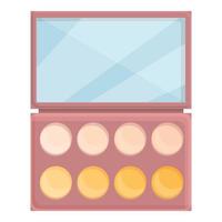 Cosmetic mirror icon cartoon vector. Makeup round vector