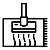 Carpet cleaner icon, outline style vector