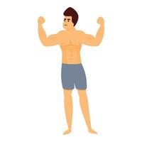 Bodybuilder fashion icon, cartoon style vector