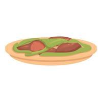 Meat australian roll icon cartoon vector. Chicken food vector