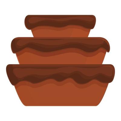 Chocolate cake icon cartoon vector. Cocoa candy