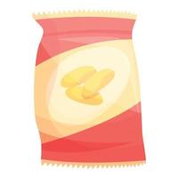 Onion chips icon cartoon vector. Cheese food vector