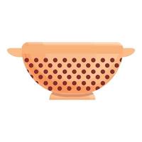 Food colander icon cartoon vector. Pasta sieve vector