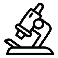 Microscope icon, outline style vector