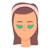 Girl eye patch icon cartoon vector. Mask face vector