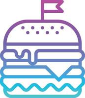 Burger comida café restaurante - icono degradado vector