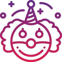 clown joker avatar circus entertainment - gradient icon vector