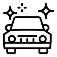 limpiar el coche después de lavar el icono, el estilo de esquema vector