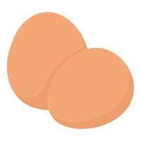 Chicken eggs icon, isometric style vector