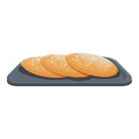 vector de dibujos animados de icono de empanada de patata. comida cocina