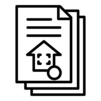 Architect house project icon, outline style vector