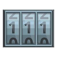 Coding numbers icon, cartoon style vector