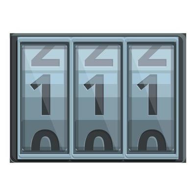 Coding numbers icon, cartoon style