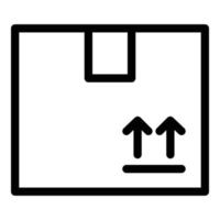 Send parcel icon, outline style vector