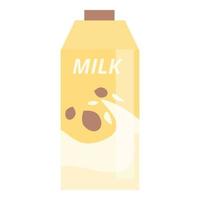 vector de dibujos animados de icono de paquete de leche vegetal. bebida de soya