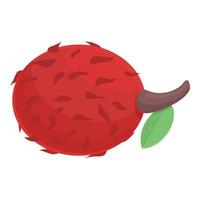 Small rambutan icon cartoon vector. Tropical rambutan vector