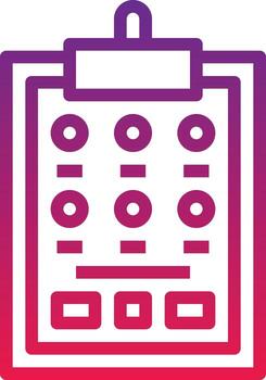 menu coffee cafe list - gradient icon vector