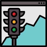 traffic monitoring chart analysis seo - filled outline icon vector