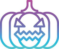 pumpkin head lighting decoration halloween - gradient icon vector