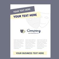 Masks Title Page Design for Company profile annual report presentations leaflet Brochure Vector Background