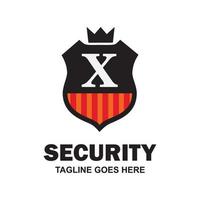 Alphabetical logo of security compnay and typography vector