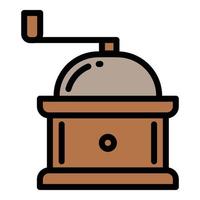 Coffee grinder icon outline vector. Barista drink vector