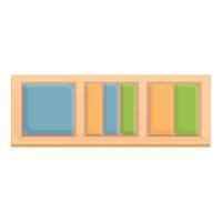 Montessori smart game icon cartoon vector. Wood toy vector