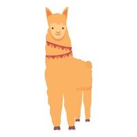 Holiday lama icon cartoon vector. Cute baby vector