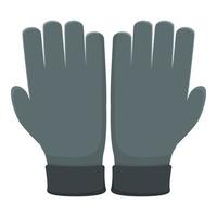 Grey sport gloves icon cartoon vector. Keeper hand vector